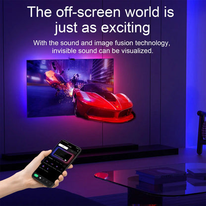 USB Smart TV Light Sync Screen LED Backlight, Sensor Controlled, Fits 55-65 Inch Tvs, Music Sync, Multiple Scene Modes, Valentine'S Day Gift, Smart LED Lighting