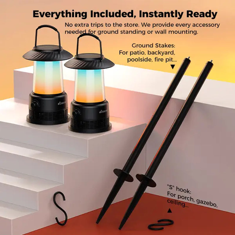 Outdoor Speakers House Warming Gifts New Home: 30W Dual Bluetooth Speakers with 360° LED Lights&Solar Charging|Multi-Sync up to 100 Speakers|Ipx7 Waterproof|20H Playtime|Lanterns for Patio/Pool/Party Audio Sound System Subwoofer Speaker Bluetooth Speaker