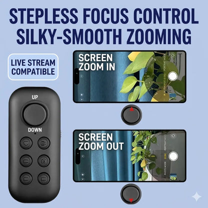 2026 New All-In-1 Bluetooth Remote Control - Universal Camera Shutter with Zoom, Tiktok & Reels Scroller, Ebook & Kindle Wireless Page Turner, Compatible with Iphone Android Ipad