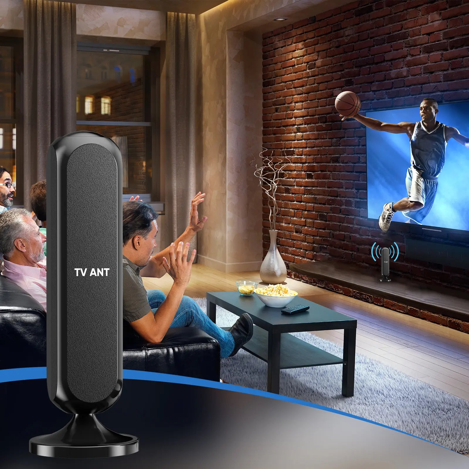 HIDB TV Antenna Digital for Smart TV HD Antena Indoor 4K 360° Signal Amplified Indoor TV Antenna for Easy Long Range Reception Installation No Monthly Bill Ultra Long Reception Distance TV Antenna for Local Channels ,Deals for You Days，Summerwins