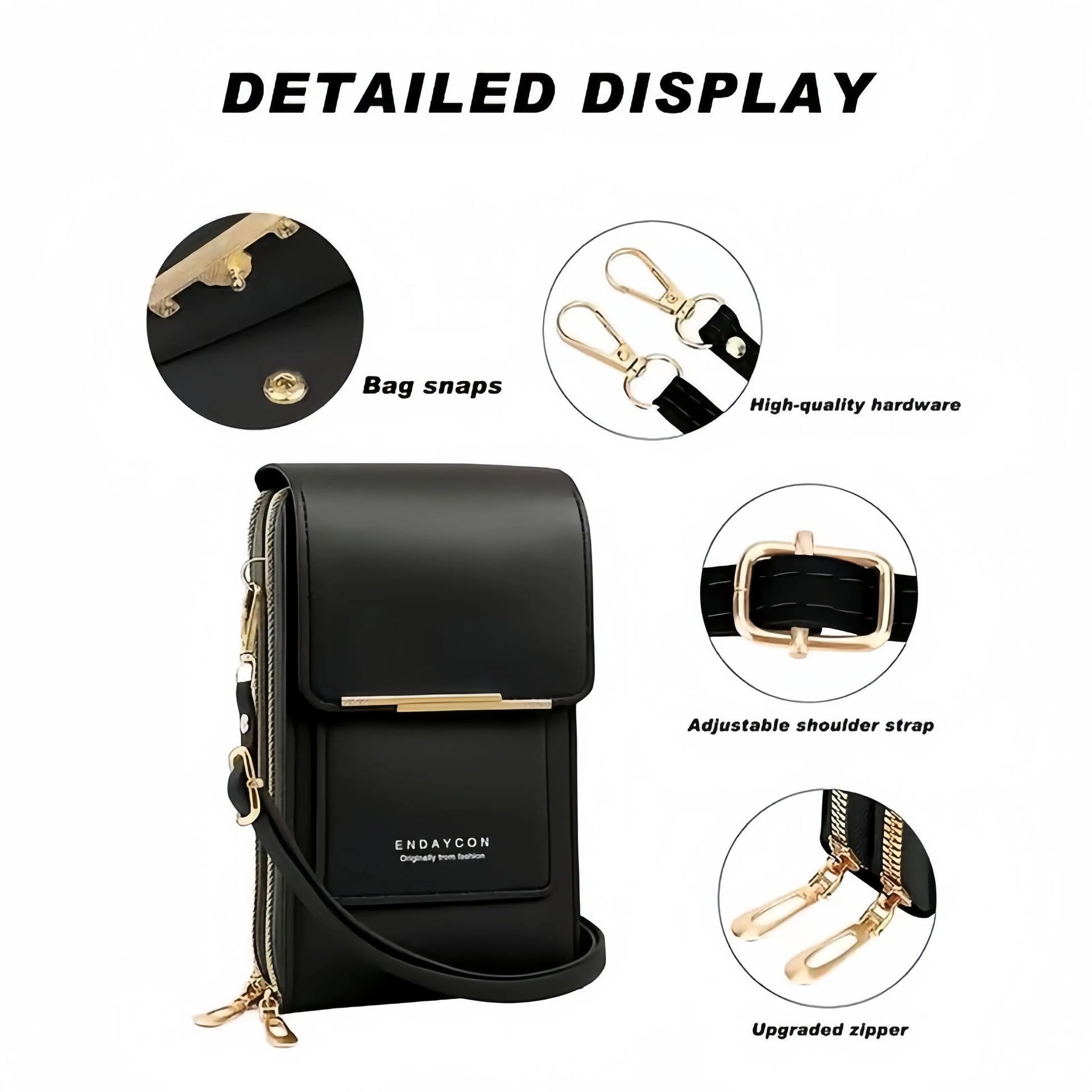 Touchscreen Phone Pouch for Women: Stylishcrossbody Phone Pouch and Key Holdertrendy Minimalist Elegant Women'Stouchscreen Crossbody Phone Wallet - Multi-Card Slots & Coin Pouch