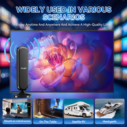 HIDB TV Antenna Digital for Smart TV HD Antena Indoor 4K 360° Signal Amplified Indoor TV Antenna for Easy Long Range Reception Installation No Monthly Bill Ultra Long Reception Distance TV Antenna for Local Channels ,Deals for You Days，Summerwins