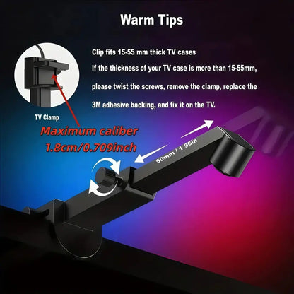 USB Smart TV Light Sync Screen LED Backlight, Sensor Controlled, Fits 55-65 Inch Tvs, Music Sync, Multiple Scene Modes, Valentine'S Day Gift, Smart LED Lighting