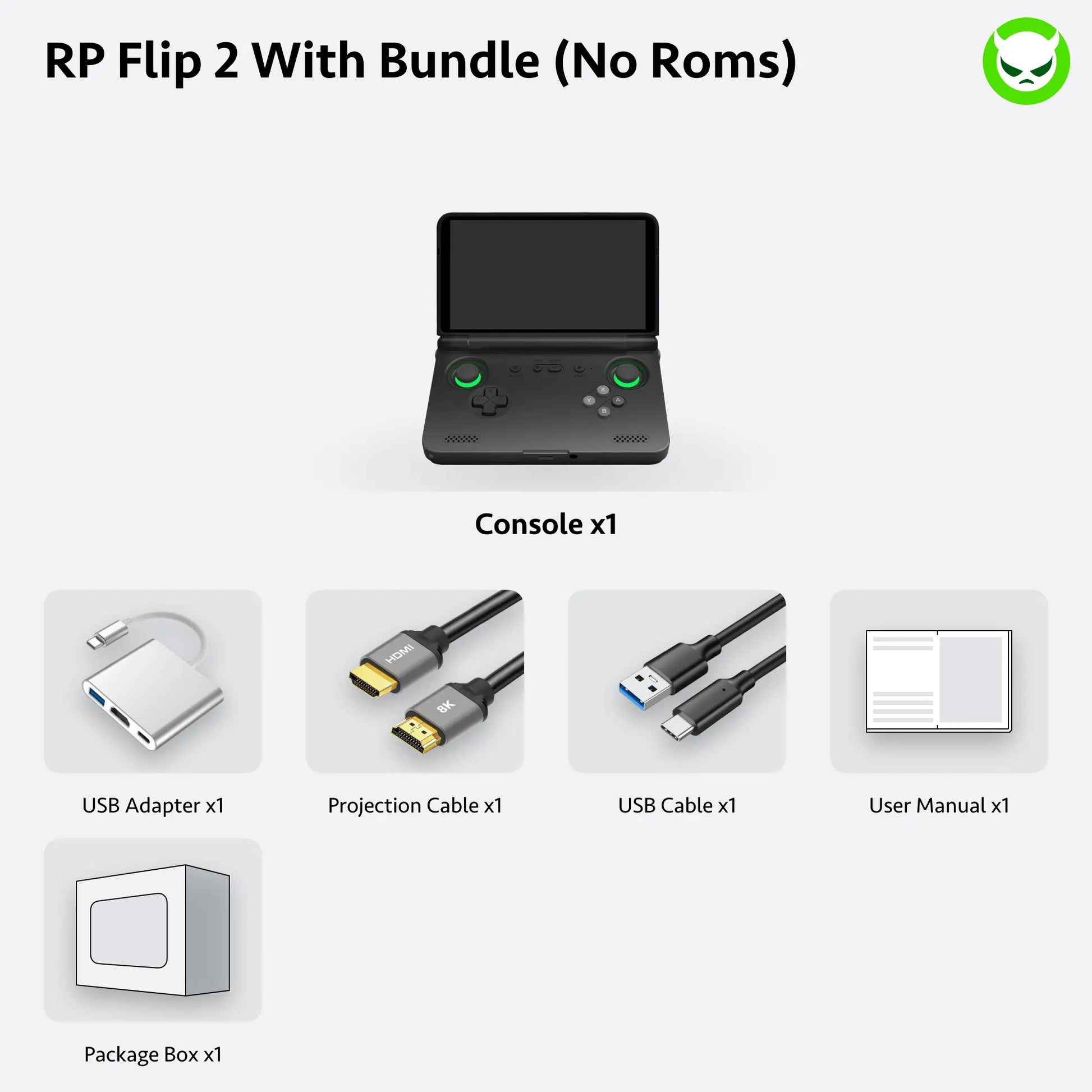 Retroid Pocket Flip 2【Ready to Use】Handheld Console Sd865【Buy 1 Get 1 Multi-Port Adapter+1 8K Projection Cable+1 Type-C Cable+1 Set of Customized Skin】Android 13 Adreno 650 8GB Lpddr4X 5.5-Inch AMOLED 1080P Active-Cooling 5000Mah Wifi Gift Package