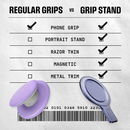 Ohsnap Grip Stand - Portrait Phone Stand & Magnetic Grip for Iphone & Android