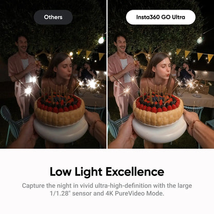 Insta360 GO Ultra Creator Bundle - Small 4K Vlogging Camera, Hands-Free, POV Cam, 1/1.28" Sensor, 53G Lightweight, 156° FOV, 200 Min Battery Life, Magnetic Wearable Action Camera for Sports, Vlog