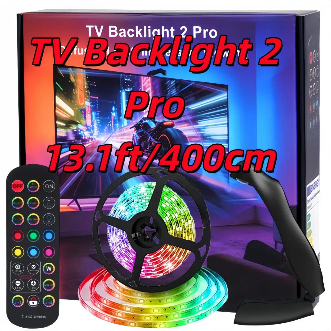 USB Smart TV Light Sync Screen LED Backlight, Sensor Controlled, Fits 55-65 Inch Tvs, Music Sync, Multiple Scene Modes, Valentine'S Day Gift, Smart LED Lighting