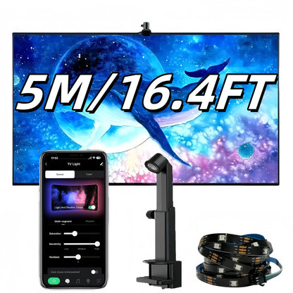 USB Smart TV Light Sync Screen LED Backlight, Sensor Controlled, Fits 55-65 Inch Tvs, Music Sync, Multiple Scene Modes, Valentine'S Day Gift, Smart LED Lighting
