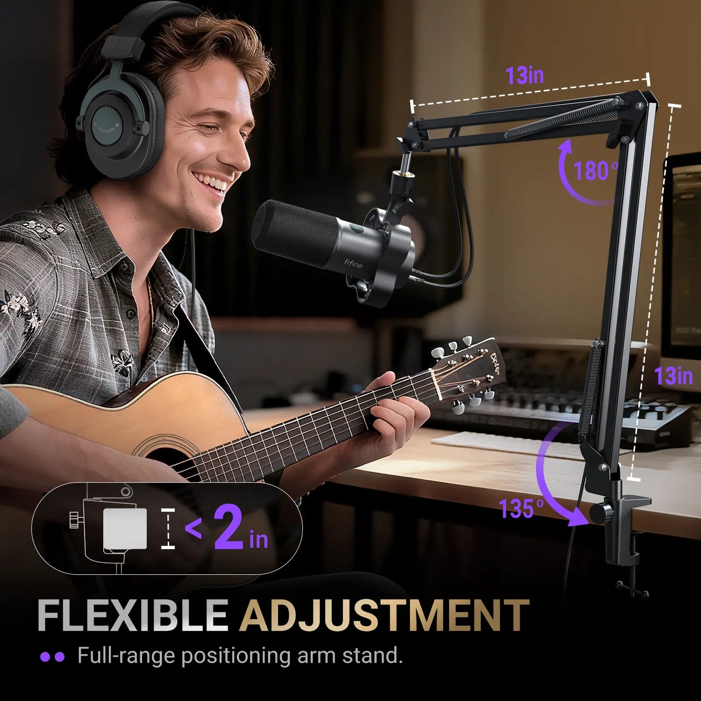 Fifine K688 Neo USB/XLR Podcast Microphone – Dynamic Pro Mic, Mute & Monitor for Streaming, Gaming, Vocal & Music Recording Audio, for PC USB-C Smartphone Mixer, Boom Arm
