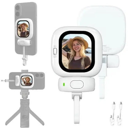 FOUNIST Vlogmate Mini for Iphone 5-17, 1080P/2K Magnetic Plug-And-Play Camera Monitor – Use Back Camera for Selfies, Vlogs, Live Streams