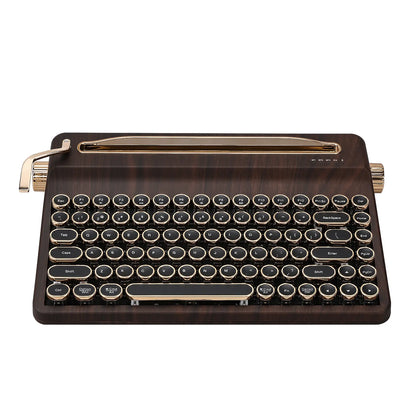 YUNZII QL75 Wireless Typewriter Hot Swap Retro Mechanical Keyboard, Punk round Keycaps, RGB Backlit QMK/VIA Programmable, Multi-Device Keyboard with 2.4Ghz/Type-C/Bt5.0