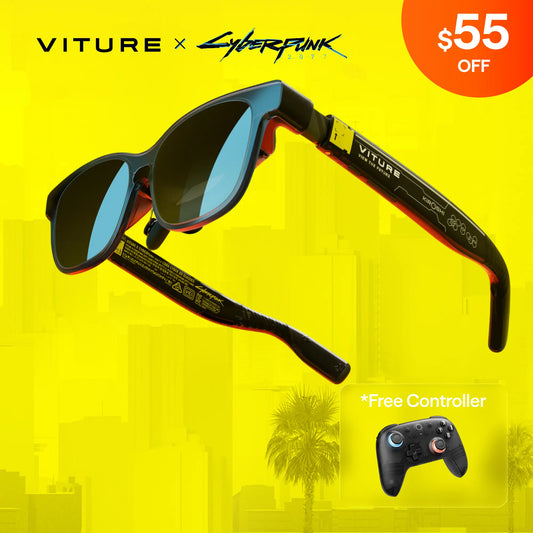 Tiktok-Only VITURE Luma Cyber XR Glasses - Cyberpunk 2077 5Th Anniversary Collector'S Edition, Limited 10,000 Units, CD PROJEKT RED & VITURE Collaboration, for Switch PS5 PC Players
