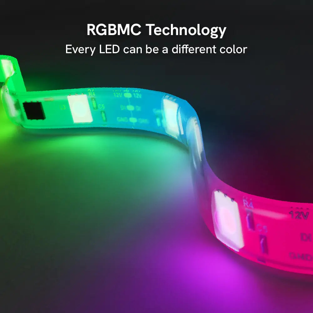 Aura TV Backlight for 40-85In TV LED Light Strip with Color Sync Technology for Immersive TV Light Adjustable RGBIC Lighting Music Visualizer App Control Customizable Scenes