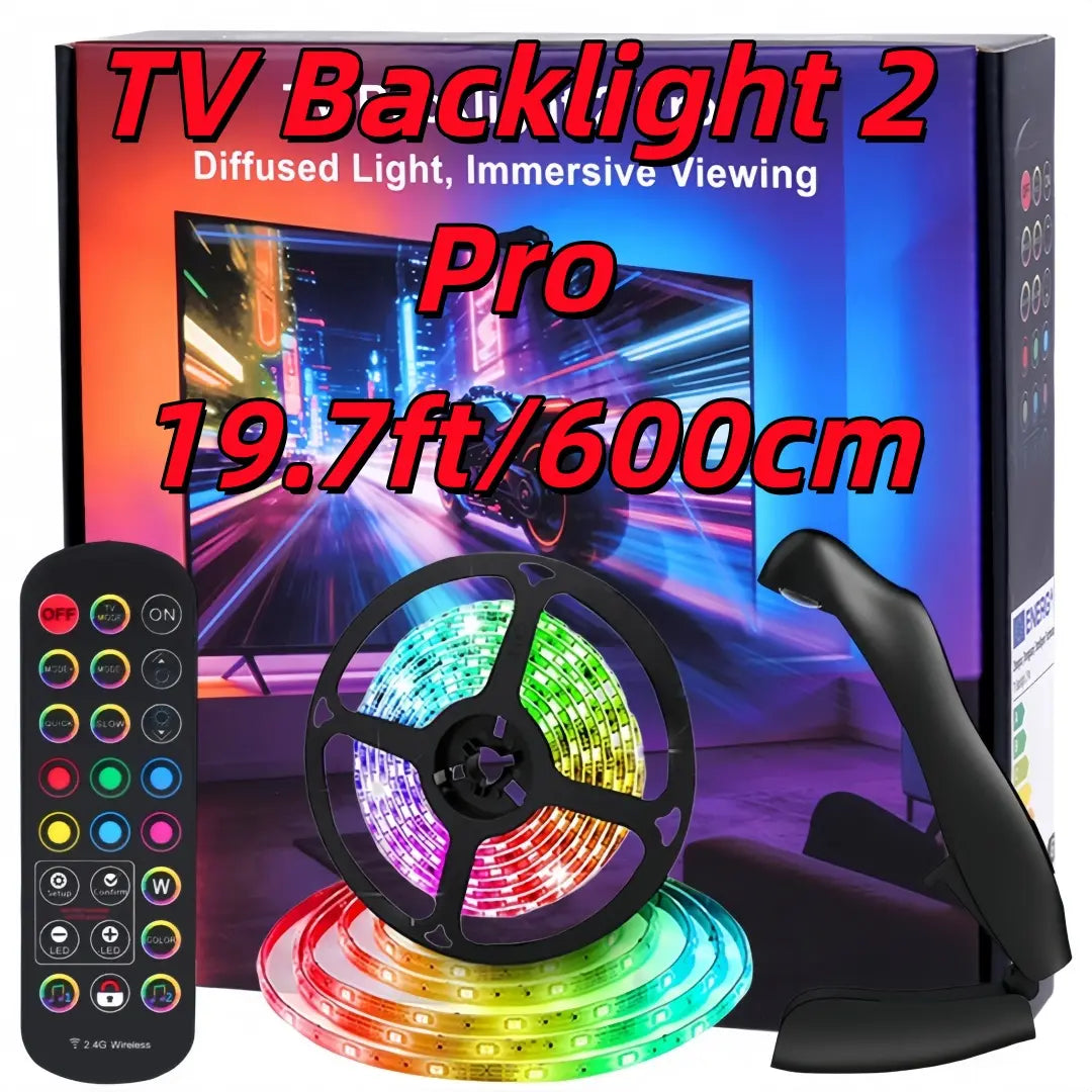 USB Smart TV Light Sync Screen LED Backlight, Sensor Controlled, Fits 55-65 Inch Tvs, Music Sync, Multiple Scene Modes, Valentine'S Day Gift, Smart LED Lighting