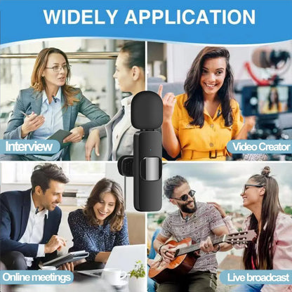 Tiktok,2 Pcs Professional Wireless Lavalier Lapel Microphone for Iphone, Ipad - Cordless Omnidirectional Condenser Recording Mic for Vlogging Interview Video Podcast Vlog,Smartphone Accessories Audio Wireless Lavalier Receiver Live Streaming