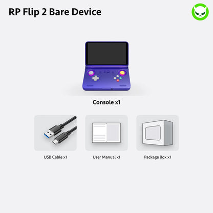 Retroid Pocket Flip 2【Ready to Use】Handheld Console Sd865【Buy 1 Get 1 Multi-Port Adapter+1 8K Projection Cable+1 Type-C Cable+1 Set of Customized Skin】Android 13 Adreno 650 8GB Lpddr4X 5.5-Inch AMOLED 1080P Active-Cooling 5000Mah Wifi Gift Package