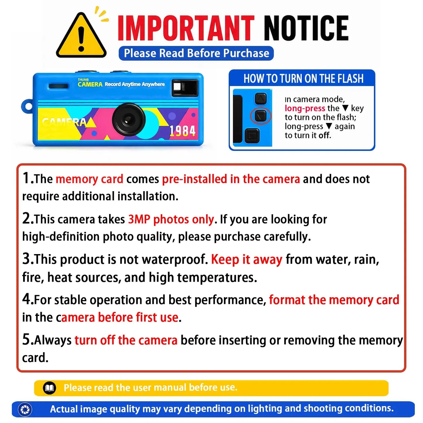 Compact Thumb Camera with Memory Card Reader, Multifunctional Keychain Camera, Wearable Recorder, Portable Camera, Student Outdoor Sports Camera, Kids Video Pocket Camera, Rechargeable