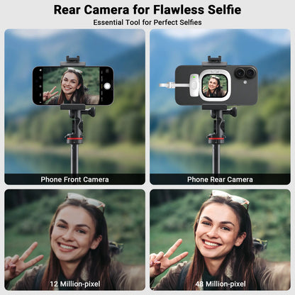 FOUNIST Vlogmate Mini for Iphone 5-17, 1080P/2K Magnetic Plug-And-Play Camera Monitor – Use Back Camera for Selfies, Vlogs, Live Streams