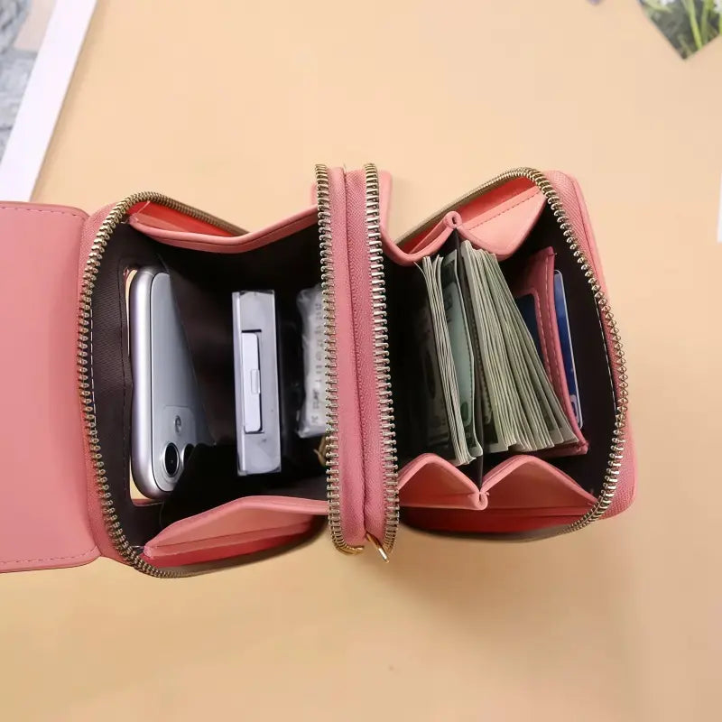 Touchscreen Phone Pouch for Women: Stylishcrossbody Phone Pouch and Key Holdertrendy Minimalist Elegant Women'Stouchscreen Crossbody Phone Wallet - Multi-Card Slots & Coin Pouch