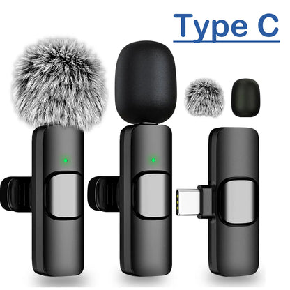 Tiktok,2 Pcs Professional Wireless Lavalier Lapel Microphone for Iphone, Ipad - Cordless Omnidirectional Condenser Recording Mic for Vlogging Interview Video Podcast Vlog,Smartphone Accessories Audio Wireless Lavalier Receiver Live Streaming