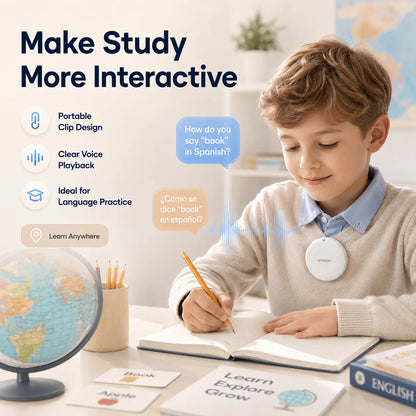 HYUNDAI TS1 Smart Translator Speaker, Real-Time Translation in 133 Languages for Travel, Business & Learning,Languages Practice Companion
