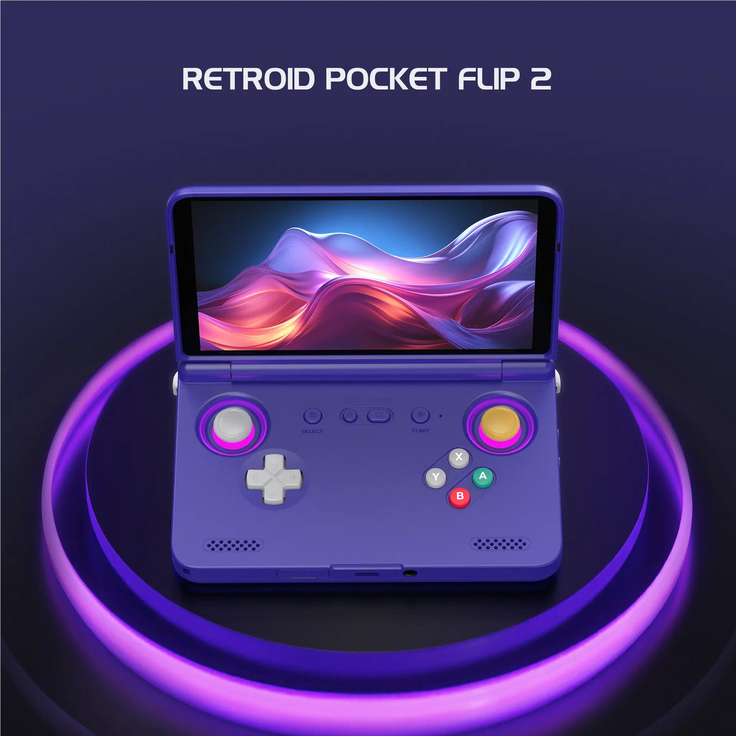 Retroid Pocket Flip 2【Ready to Use】Handheld Console Sd865【Buy 1 Get 1 Multi-Port Adapter+1 8K Projection Cable+1 Type-C Cable+1 Set of Customized Skin】Android 13 Adreno 650 8GB Lpddr4X 5.5-Inch AMOLED 1080P Active-Cooling 5000Mah Wifi Gift Package