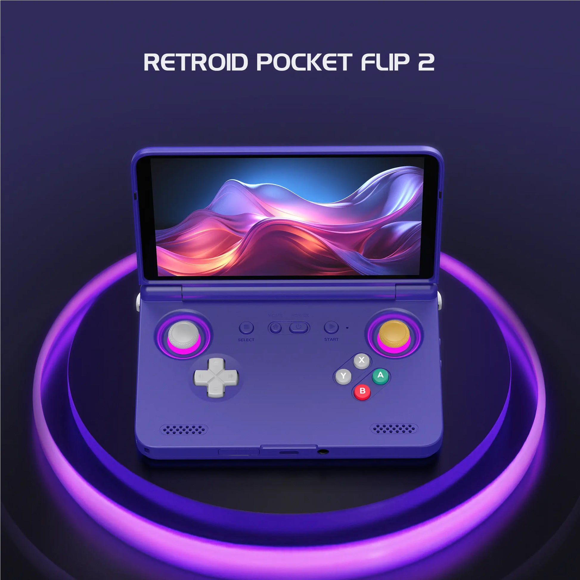 Retroid Pocket Flip 2【Ready to Use】Handheld Console Sd865【Buy 1 Get 1 Multi-Port Adapter+1 8K Projection Cable+1 Type-C Cable+1 Set of Customized Skin】Android 13 Adreno 650 8GB Lpddr4X 5.5-Inch AMOLED 1080P Active-Cooling 5000Mah Wifi Gift Package