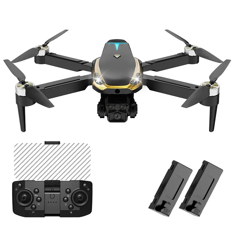 M8 Pro 2026 Foldable Aerial Drone with 4K UHD EIS Anti-Shake Camera, GPS Precise Positioning System, 5G Wifi FPV Real-Time Transmission, Intelligent Obstacle Avoidance, Auto Return, 360° Stunt Roll, 2 Batteries for Adults Beginners Aerial Photography